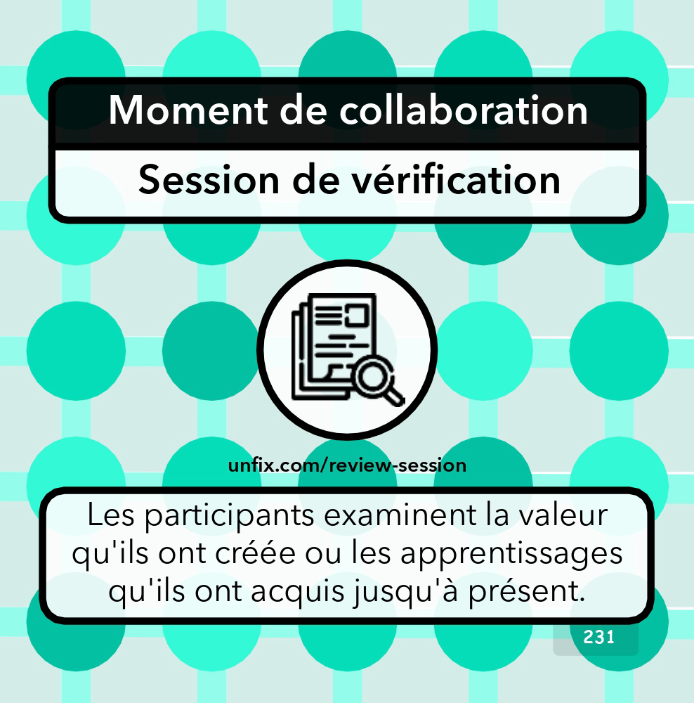 La session de vérification