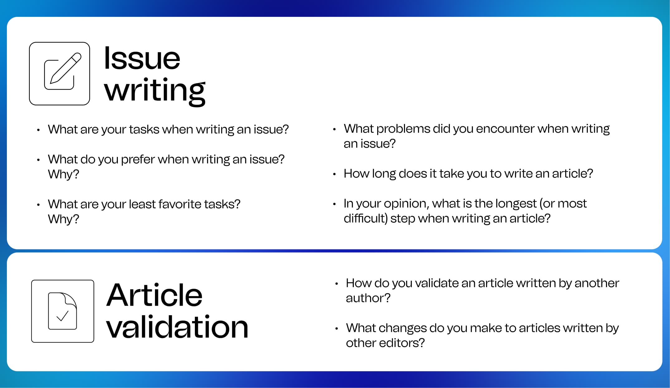 Extract from an interview frame for the digitization of an internal newspaper Extract from an interview frame from BeTomorrow Agency for the digitization of an internal newspaper. User Experience is key. UX. UX agency.