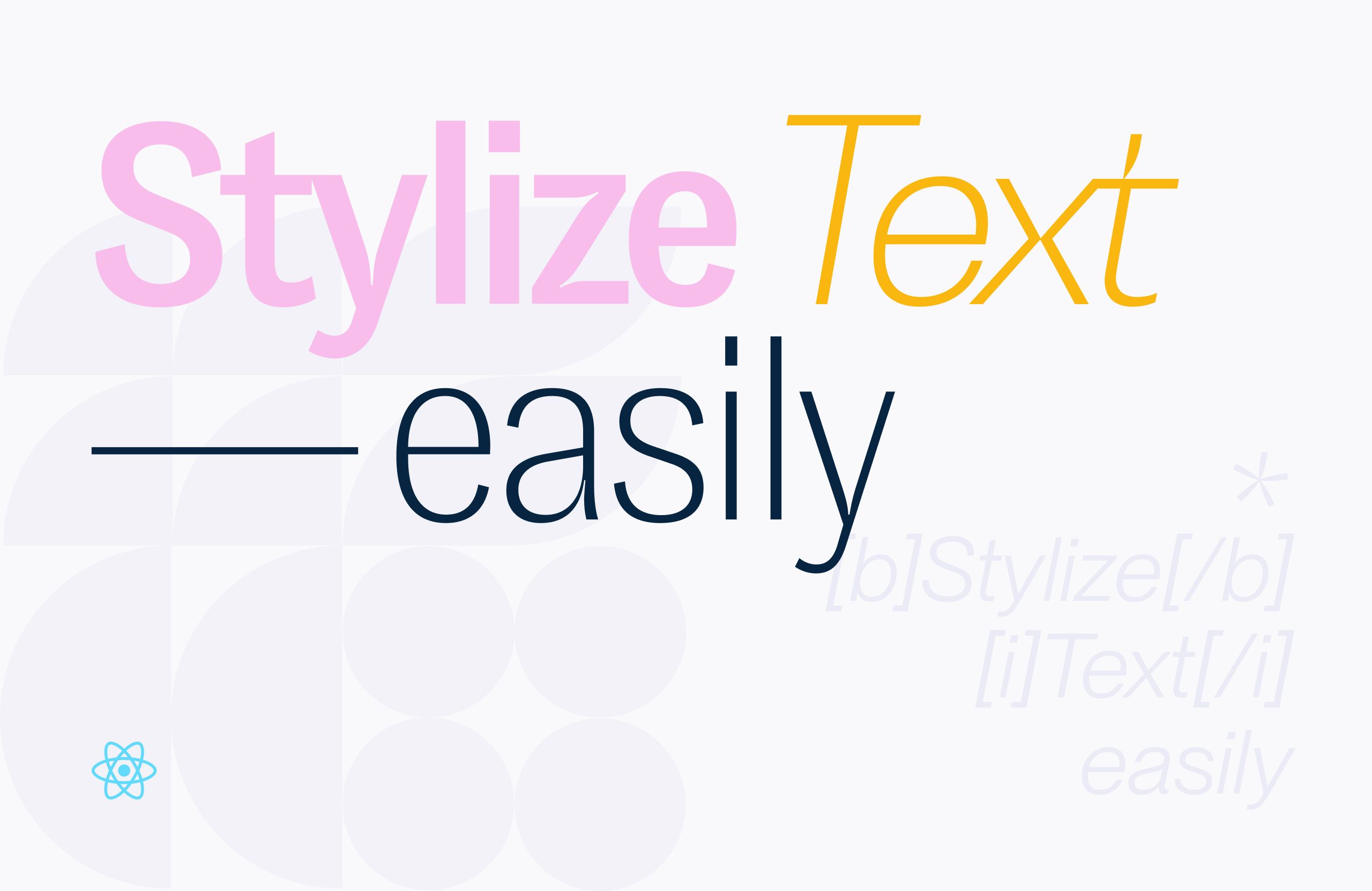 Stylize text easily Couverture de l'article "Stylize text easily"