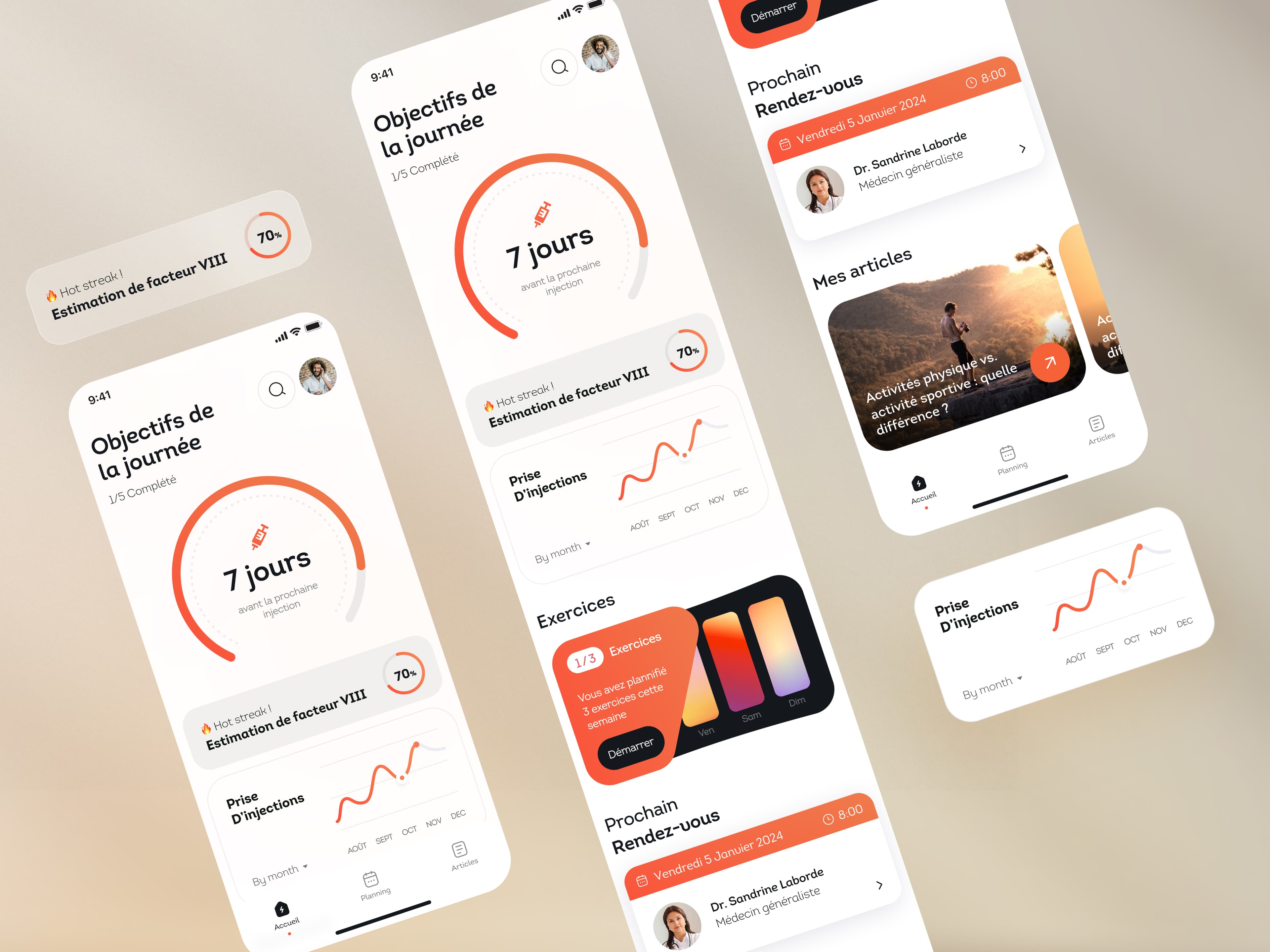 BeTomorrow - Gamification - healthcare application Provide a clear vision of objectives and introduce a gamified pathway to encourage patient involvement in their treatment.